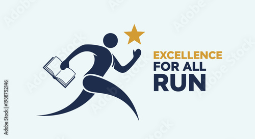 Success Run: Excellence Pursuit, Learning Journey, Education Goals, Achieve, Strive, Victory