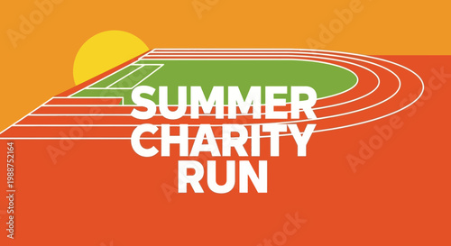 Summer Charity Run: A Vibrant and Colorful Design for Community Support Initiatives