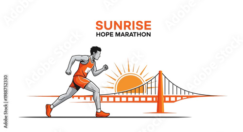 Sunrise Hope Marathon: Energetic Runner Bridging The Gap Towards a Brighter Future