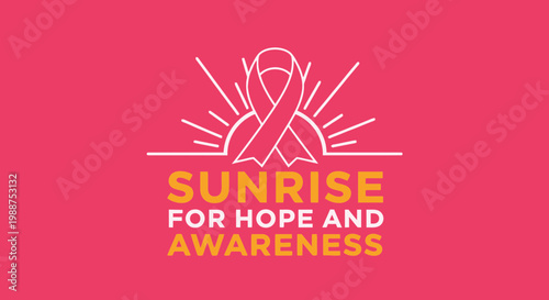 Sunrise Symbolizing Hope, Awareness, and Inspiration in a Vibrant Design Style