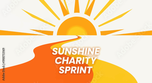 Sunshine Charity Sprint Visual Concept: Sunny Path Towards Giving for a Great Cause