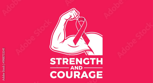 Symbol Of Hope, Strength, And Solidarity: Courage, Fitness, and Determination Concept