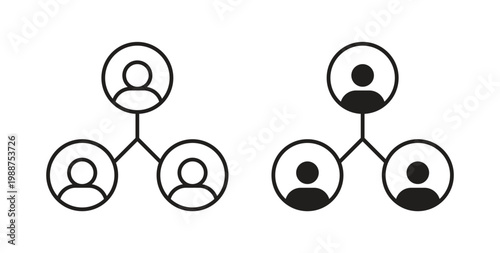 Stakeholders icon on white background. icon set