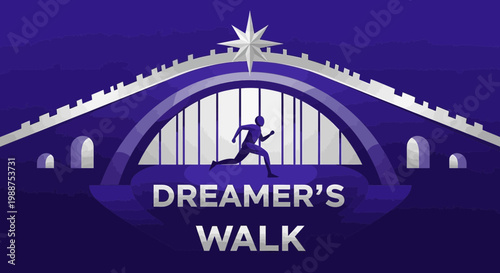 Symbolic Illustration Of The Dreamer's Walk Depicting Perseverance And Ambition
