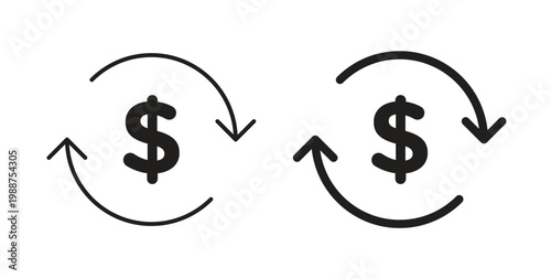 Turnover icon on white background. icon set