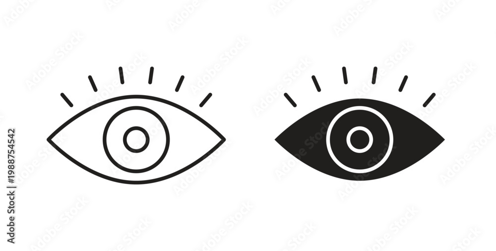 Obraz premium Visible icon on white background. icon set