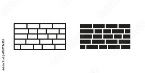 Wall icon on white background. icon set