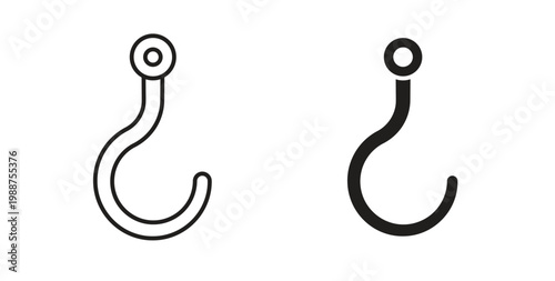 Winch hook icon on white background. icon set