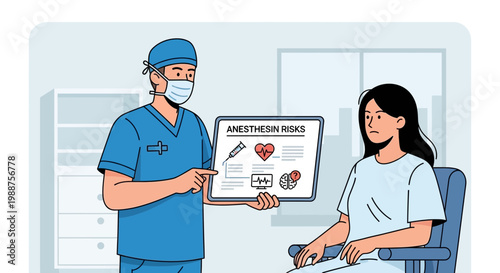 Anesthesiologist Explains Anesthesia Risks to Patient Before Surgery
