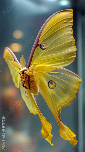 Yellow moon moth
