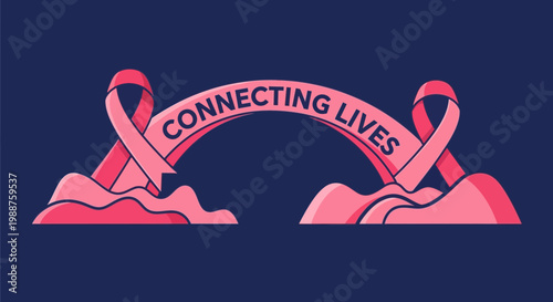 Symbolic Representation of Connecting Lives with Hope, Community, and Support for Disease Cure