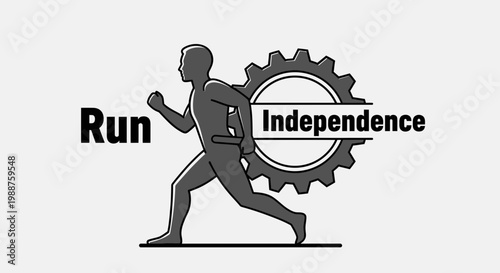 Symbolic Representation of Freedom, Motion, And Personal Independence Illustration