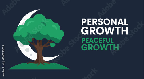 Symbolic Representation of Personal Development and the Tranquil Path to Peaceful Growth