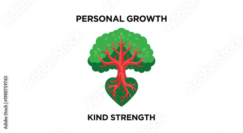 Symbolic Representation of Personal Development, Emotional Resilience, Growth and Kindness