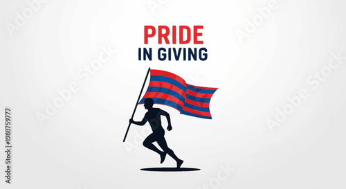 Symbolic Representation Of Pride For Giving And Generosity, With Supporting Flag