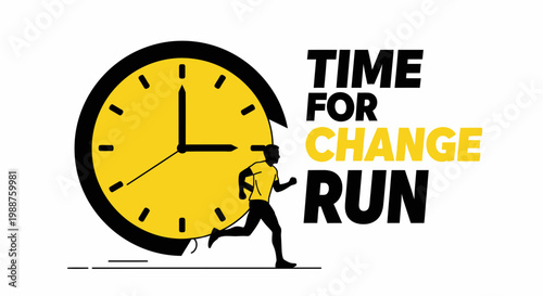 Time For Change: A Runner Sprinting Towards the Future and Embracing Progress