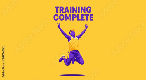 Triumphantly Celebrating Successful Training Completion
