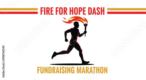 Torchbearer Symbolizing Unity, Hope, and Momentum for Fundraising Marathon Events