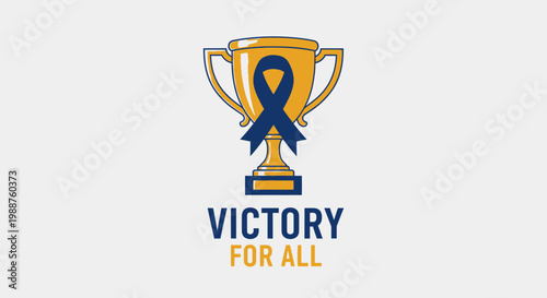 Trophy Symbolizing Victory and Support for All, Promoting Encouragement and Achievements