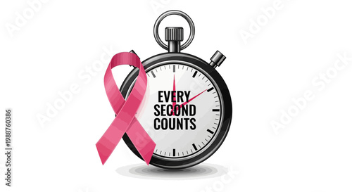 Time's Essence and Pink Ribbon: A Symbol of Hope in the Breast Cancer Battle