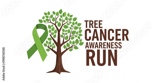 Tree Cancer Awareness Run Logo: A Symbol Of Hope And Resilience Against Disease