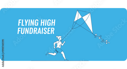 Uplifting Kite Flyer in Pursuit of Fundraising with a Charitable Goal in Mind