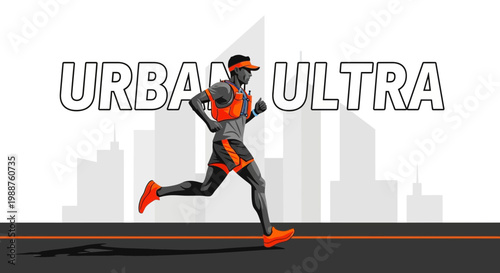 Urban Athlete Embarking on a Running Endurance Challenge in a City Setting