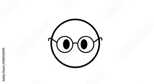 Smiling face with eyeglasses icon.
