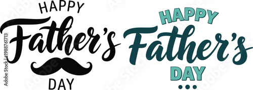 Festive father's day typography calligraphic and bold lettering designs