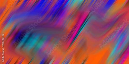 Fluid abstract background with smooth wavy lines in vibrant orange purple blue and teal creating a dynamic and energetic visual flow for design