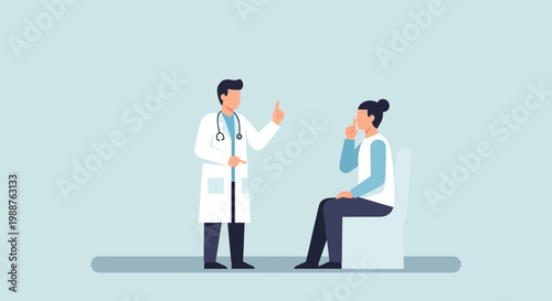 Doctor examining patient with cough, medical consultation, healthcare concept