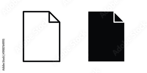Comparison of a blank document icon and a filled black document icon