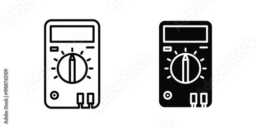 Comparison of analog and digital multimeter designs shown in black and white illustrations