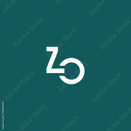 The simple bold lettering Z and O on a greygreen background is visually striking