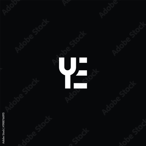 Profile of a generic art deco letter Y and equal sign in white sansserif serifs