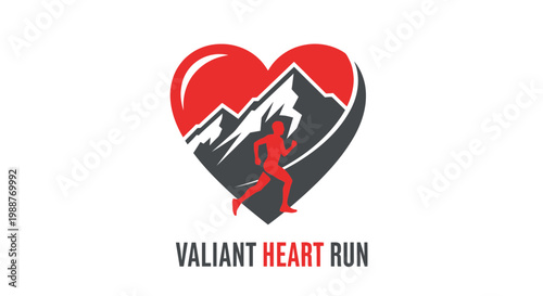 Valiant Heart Run: Courageous Spirit on Scenic Mountain Trails for Fitness Enthusiasts