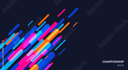 Vibrant Geometric Shapes Flowing Energetically Across A Dark Background