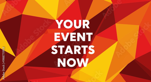 Vibrant Geometric Background With Inspiring Event Message