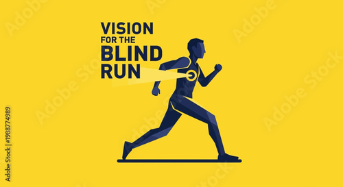 Visionary Run: Inspiring Design Depicting The Determination Of Athletic Performance
