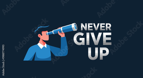 Visionary Person Observing Dreams: Inspirational Message of Perseverance and Determination