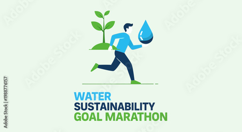 Water Conservation Graphic Illustrating Environmental Preservation and Sustainability in Action