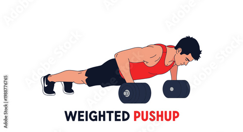 Weighted Pushup: A Demonstrative Illustration of Fitness, Strength, and Workout