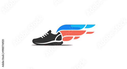 Winged Running Shoe Emblem: Symbolizing Speed, Fitness, And The Pursuit of Excellence