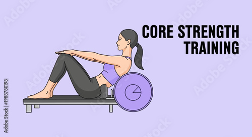 Woman Practicing Core Strength Exercise on a Pilates Machine for a Stronger Body