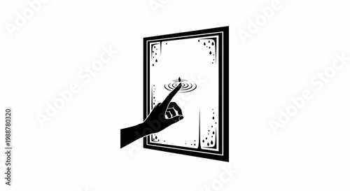 hand turning a light switch.