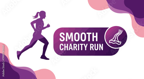 Woman Silhouette Sprinting Concept with