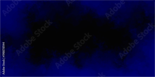Dark blue and black abstract watercolor texture background with moody smoky atmospheric paint splash effect