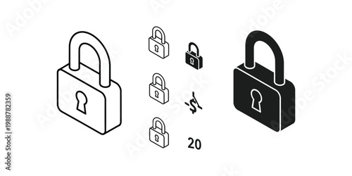 Illustration of locks representing security and transactional value exchange