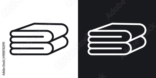 Neat fold clothes icons set in black and white stroke lines