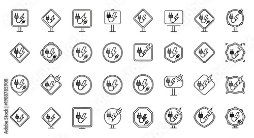 Biohazard warning signs and symbols.